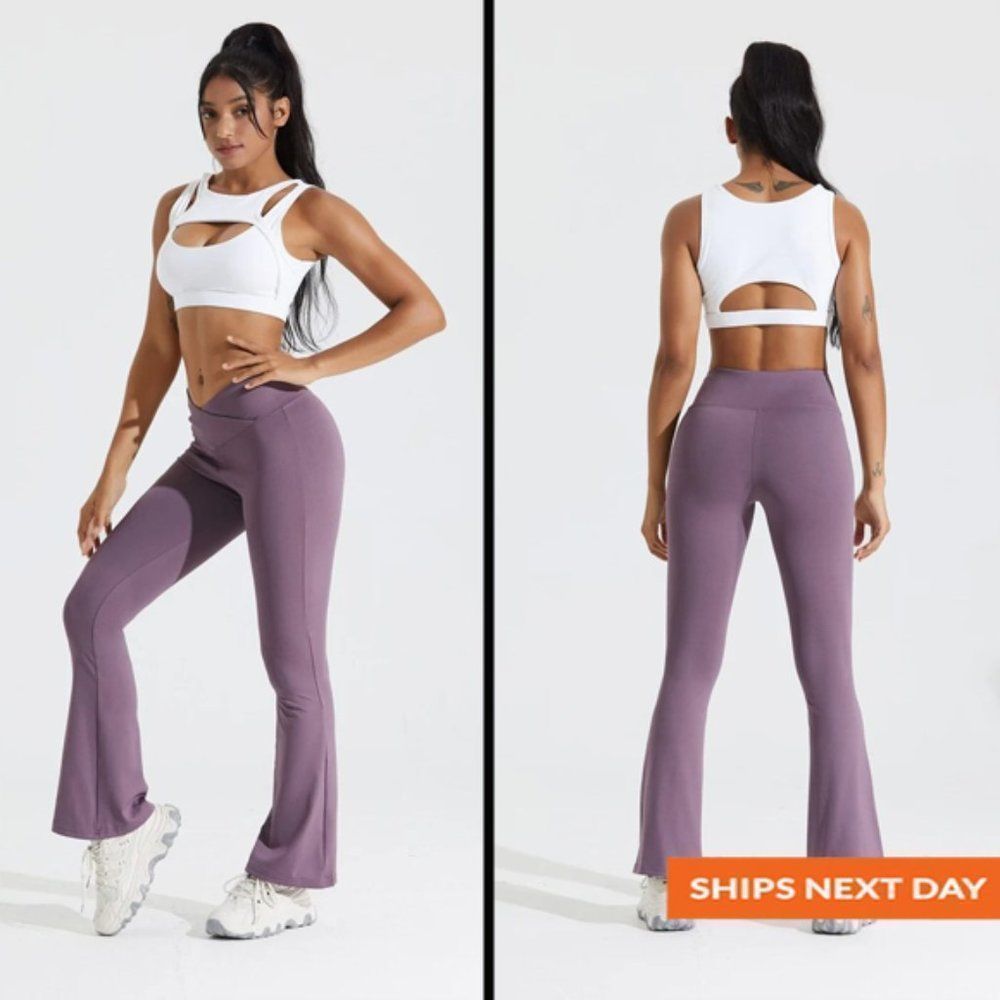 Flare Crossover Legging - Flare legging - Crossover Legging - Black crossover